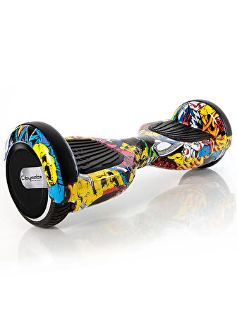 CityMate Elektrikli Kaykay Hoverboard Bluetooth Hoparlörlü 6.5 Inch Grafity Desen-01